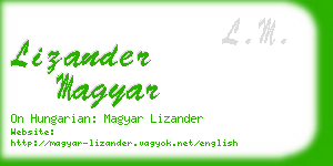 lizander magyar business card